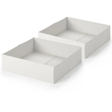 Scatola Pieghevole Di Cassetto Bianco Set Di 2 Vicco 3 Scatola Pieghevole Di Cassetto Bianco Set Di 2 Vicco