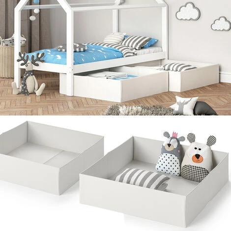 Scatola Pieghevole Di Cassetto Bianco Set Di 2 Vicco 4 Scatola Pieghevole Di Cassetto Bianco Set Di 2 Vicco - immagine 2