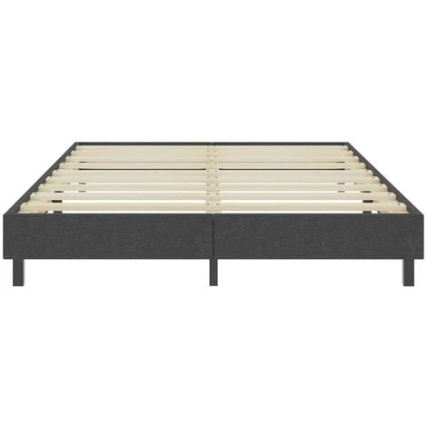 Letto A Molle Grigio In Tessuto 160x200 Cm 6 Letto A Molle Grigio In Tessuto 160x200 Cm - immagine 4