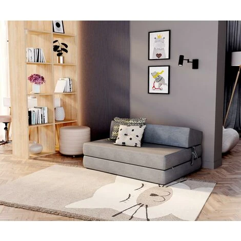 Materasso Pieghevole Per Ospiti Futon ALEX Rivestimento Sfoderabile 121 X 204 3 Materasso Pieghevole Per Ospiti Futon ALEX Rivestimento Sfoderabile 121 X 204