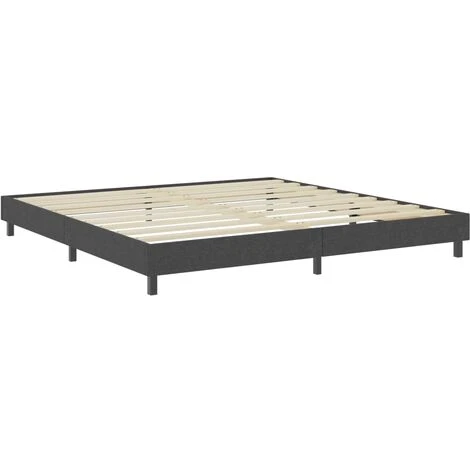 Letto A Molle Grigio In Tessuto 200x200 Cm 5 Letto A Molle Grigio In Tessuto 200x200 Cm - immagine 3