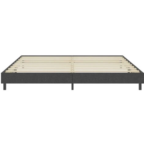 Letto A Molle Grigio In Tessuto 200x200 Cm 6 Letto A Molle Grigio In Tessuto 200x200 Cm - immagine 4