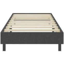 Letto A Molle Grigio Scuro In Tessuto 90x200 Cm 10 Letto A Molle Grigio Scuro In Tessuto 90x200 Cm -LettoMania Italia 52934115 4