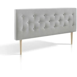 Testiera Di Tessuto Oslo 90x100 Cm, Grigio, Gambe Di Legno, Kit Montaggio Incluso 8 Testiera Di Tessuto Oslo 90x100 Cm, Grigio, Gambe Di Legno, Kit Montaggio Incluso -LettoMania Italia 53096435 3