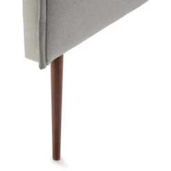 Testiera Rivestita In Tela Berlin 140x100 Cm, Capitonné In Tela Color Grigio, Gambe Di Legno Color Noce -LettoMania Italia 53096486 4