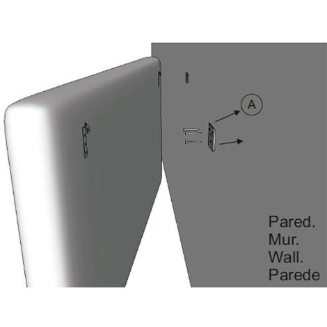 Testiera Di Tessuto Milano 90x60 Cm, Grigio, 8 Cm Di Profondità, Kit Montaggio Incluso 6 Testiera Di Tessuto Milano 90x60 Cm, Grigio, 8 Cm Di Profondità, Kit Montaggio Incluso - immagine 4