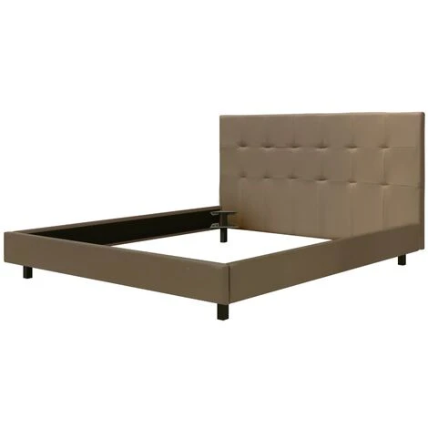 LETTO MATRIMONIALE CON GIROLETTO IN ECOPELLE TORTORA 4 LETTO MATRIMONIALE CON GIROLETTO IN ECOPELLE TORTORA - immagine 2