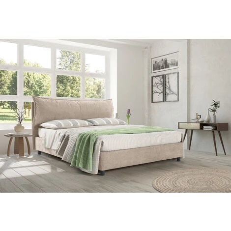 EVERGREENWEB - Letto King Size Super Misura Rete 180x210 Con Moderno Box Contenitore E Rete A Doghe In Legno Elegante Testiera Tessuto Imbottito SFODERABILE Ideale Per Camera Da Letto Color Tortora 4 EVERGREENWEB - Letto King Size Super Misura Rete 180x210 Con Moderno Box Contenitore E Rete A Doghe In Legno Elegante Testiera Tessuto Imbottito SFODERABILE Ideale Per Camera Da Letto Color Tortora - immagine 2
