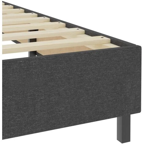 Letto A Molle Grigio Scuro In Tessuto 160x200 Cm 6 Letto A Molle Grigio Scuro In Tessuto 160x200 Cm - immagine 4