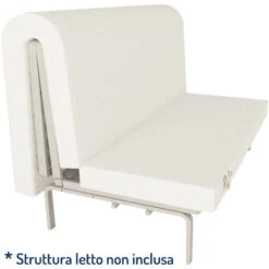 Baldiflex Materasso Per Divano Letto Con Piega Per Seduta, Poliuretano Alto 10 Cm Brio Prontoletto Singolo Misura 85x200 Cm -LettoMania Italia 53598042 5