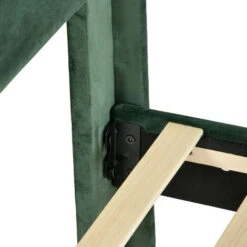 Letto Matrimoniale Con Testiera E Rete A Molle Dal Design Moderno 140x200cm Tessuto Velluto, Verde Scuro 11 Letto Matrimoniale Con Testiera E Rete A Molle Dal Design Moderno 140x200cm Tessuto Velluto, Verde Scuro -LettoMania Italia 53602343 5