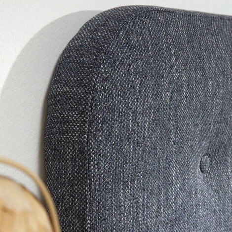 Testiera Rivestita In Tela Saona 140x60 Cm Color Blu, Imbottita Con Spuma, Bottoni Capitonné, 8 Cm Di Spessore, Kit Montaggio Incluso 7 Testiera Rivestita In Tela Saona 140x60 Cm Color Blu, Imbottita Con Spuma, Bottoni Capitonné, 8 Cm Di Spessore, Kit Montaggio Incluso - immagine 5