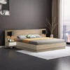 Letto Matrimoniale 160x190 Cm Sollevabile 2 Comodini Design Moderno Schwaz Colore: Legno Naturale -LettoMania Italia 54022289 1