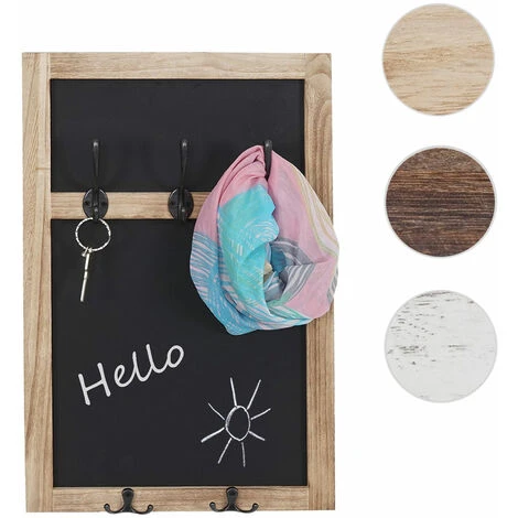 Nova Lavagna Da Parete Con Ganci Per Appendiabiti Decorativa 55x34cm Vari Colori Colore : Marrone 7 Nova Lavagna Da Parete Con Ganci Per Appendiabiti Decorativa 55x34cm Vari Colori Colore : Marrone - immagine 5