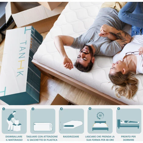 Materasso Con Formula Ibrida Memory E Waterfoam Sostegno Ortopedico Medio-Rigido 100% Made In Italy Proprietà Automodellanti Traspirante Antiacaro E Antibatterico Singolo 80 X 190 7 Materasso Con Formula Ibrida Memory E Waterfoam Sostegno Ortopedico Medio-Rigido 100% Made In Italy Proprietà Automodellanti Traspirante Antiacaro E Antibatterico Singolo 80 X 190 - immagine 5