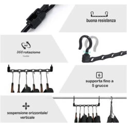 Appendi Grucce Set 10pz Appendiabiti Salvaspazio Ordine Camicie Pantaloni -LettoMania Italia 5731974 3