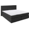 Letto Boxspring 140x200cm Nero Con Topper VitaliSpa 1 Letto Boxspring 140x200cm Nero Con Topper VitaliSpa -LettoMania Italia 59137712 1