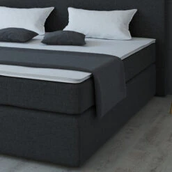 Letto Boxspring 140x200cm Nero Con Topper VitaliSpa 11 Letto Boxspring 140x200cm Nero Con Topper VitaliSpa -LettoMania Italia 59137712 5