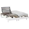 Letto Relax Elettrico Materasso Accoglienza Lattice 2 X 80 X 200 Cm Bianco - TYNDARE Di DREAMEA