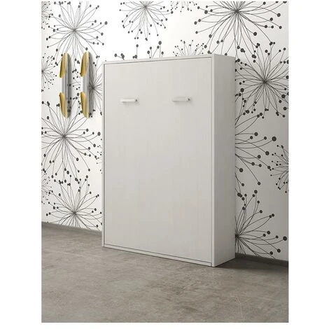 Letto A Scomparsa MALINA Con Apertura Verticale Manuale - 140x200cm - Bianco 6 Letto A Scomparsa MALINA Con Apertura Verticale Manuale - 140x200cm - Bianco - immagine 4