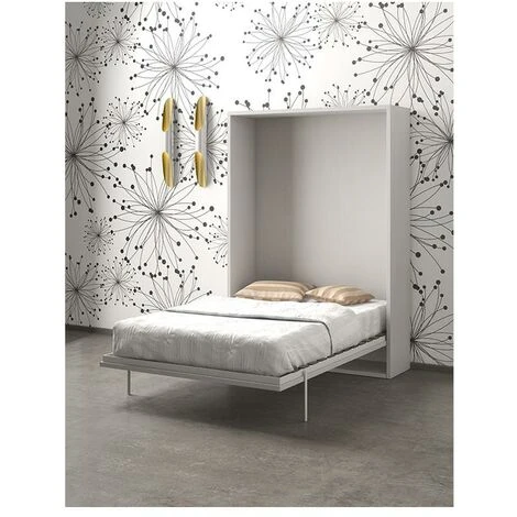 Letto A Scomparsa MALINA Con Apertura Verticale Manuale - 140x200cm - Bianco 7 Letto A Scomparsa MALINA Con Apertura Verticale Manuale - 140x200cm - Bianco - immagine 5