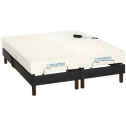 Set Da Relax Doghe E Sospensioni In Memory Foam Tessuto Antracite JASON Di DREAMEA - 2 X 80 X 200 Cm -LettoMania Italia 59279082 3