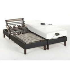 Set Da Relax Doghe E Sospensioni In Memory Foam Tessuto Antracite THESEE Di NATUREA - Motori - 2 X 80 X 200 Cm 9 Set Da Relax Doghe E Sospensioni In Memory Foam Tessuto Antracite THESEE Di NATUREA - Motori - 2 X 80 X 200 Cm -LettoMania Italia 59279146 3