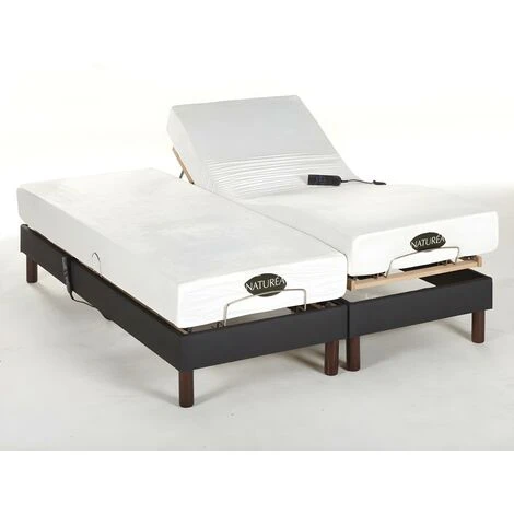 Set Da Relax Doghe E Sospensioni In Memory Foam Tessuto Antracite THESEE Di NATUREA - Motori - 2 X 80 X 200 Cm 7 Set Da Relax Doghe E Sospensioni In Memory Foam Tessuto Antracite THESEE Di NATUREA - Motori - 2 X 80 X 200 Cm - immagine 5