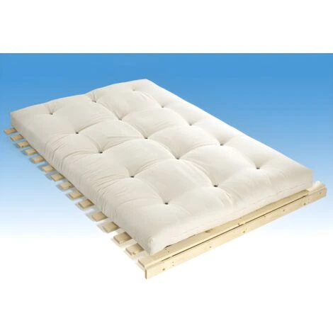 Futon 140 X 190 Cm 100% Cotone Ecrù - SHIVA Di DREAMEA 5 Futon 140 X 190 Cm 100% Cotone Ecrù - SHIVA Di DREAMEA - immagine 3