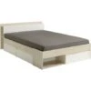 Letto Con Contenitore Modulare 160 X 200 Cm Bianco E Naturale - DEBAR -LettoMania Italia 59284054 1