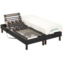 Set Da Relax Doghe E Sospensioni In Memory Foam Tessuto Antracite JASON Di DREAMEA - 2 X 70 X 190 Cm -LettoMania Italia 59284169 3