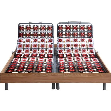 Rete Relax 2x65 Sospensioni In Legno Decorative Quercia Naturale Di DREAMEA - 2 X 80 X 200 Cm - Motori OKIN 6 Rete Relax 2x65 Sospensioni In Legno Decorative Quercia Naturale Di DREAMEA - 2 X 80 X 200 Cm - Motori OKIN - immagine 4