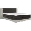 Set Boxspring Completo Testata Con LED + Reti + Materasso + Topper ASTI - 160 X 200 Cm - Similpelle - Bianco E Grigio 2 Set Boxspring Completo Testata Con LED + Reti + Materasso + Topper ASTI - 160 X 200 Cm - Similpelle - Bianco E Grigio -LettoMania Italia 59284828 1