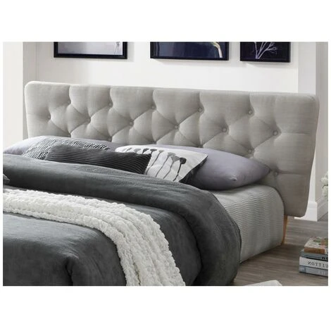 Testata Scandinava 160 Cm In Tessuto Beige - GUNILLA 3 Testata Scandinava 160 Cm In Tessuto Beige - GUNILLA