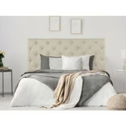 Testiera Letto Imbottita 170 Cm Tessuto Beige - NADRA 9 Testiera Letto Imbottita 170 Cm Tessuto Beige - NADRA -LettoMania Italia 59286132 4