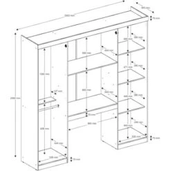 Armadio A Ponte 6 Ante Con Scomparti L.200 Cm Quercia E Avorio - ANTERO 11 Armadio A Ponte 6 Ante Con Scomparti L.200 Cm Quercia E Avorio - ANTERO -LettoMania Italia 59286446 5