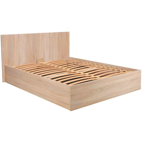 Letto Matrimoniale Contenitore 160 X 200 Cm In Quercia - ELPHEGE 7 Letto Matrimoniale Contenitore 160 X 200 Cm In Quercia - ELPHEGE - immagine 5