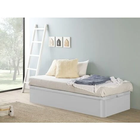 Rete Letto Contenitore Bianco Opaco - 90 X 190 Cm - HESTIA Di DREAMEA PLAY 4 Rete Letto Contenitore Bianco Opaco - 90 X 190 Cm - HESTIA Di DREAMEA PLAY - immagine 2