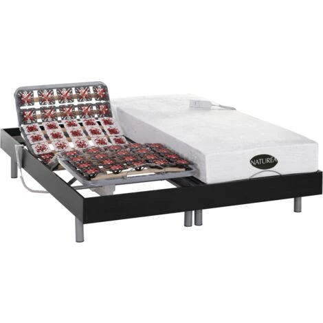 Set Da Relax, Con Sospensioni, Memory Foam E Bambù, LYSIS III Di NATUREA - Motori OKIN - 2 X 70 X 200 Cm - Nero 3 Set Da Relax, Con Sospensioni, Memory Foam E Bambù, LYSIS III Di NATUREA - Motori OKIN - 2 X 70 X 200 Cm - Nero