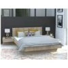 Letto Con Comodini 140 X 190 Cm Colore Rovere - MARVELLOUS -LettoMania Italia 59653889 1