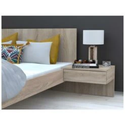 Letto Con Comodini 140 X 190 Cm Colore Rovere - MARVELLOUS -LettoMania Italia 59653889 4
