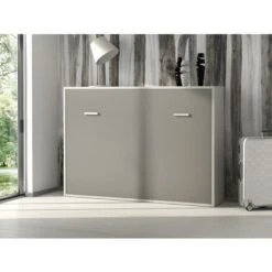 Letto A Scomparsa MALINA Con Apertura Orizzontale Manuale - 140x200cm - Bianco/grigio 11 Letto A Scomparsa MALINA Con Apertura Orizzontale Manuale - 140x200cm - Bianco/grigio -LettoMania Italia 59754598 5