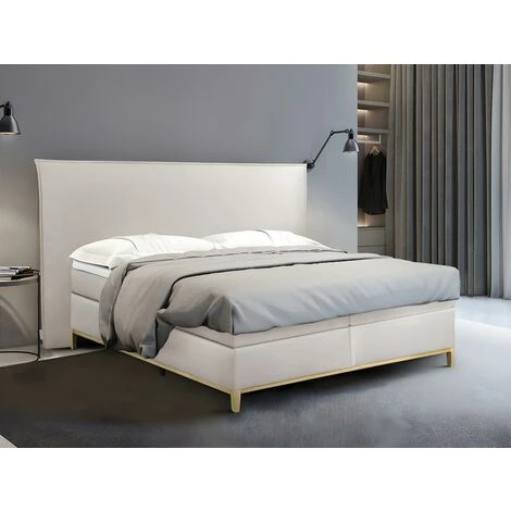 Set Boxspring Completo Testata+Reti+Materasso+Topper 160 X 200 Cm Tessuto Grigio - MOGAN Di Pascal MORABITO 3 Set Boxspring Completo Testata+Reti+Materasso+Topper 160 X 200 Cm Tessuto Grigio - MOGAN Di Pascal MORABITO