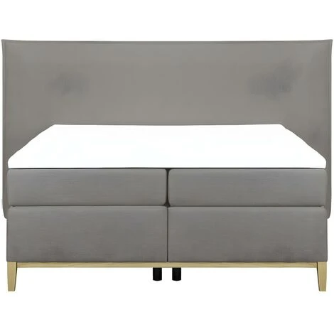 Set Boxspring Completo Testata+Reti+Materasso+Topper 160 X 200 Cm Tessuto Grigio - MOGAN Di Pascal MORABITO 4 Set Boxspring Completo Testata+Reti+Materasso+Topper 160 X 200 Cm Tessuto Grigio - MOGAN Di Pascal MORABITO - immagine 2