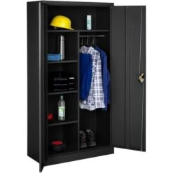 Armadio Portadocumenti A 6 Scomparti E Asta Appendiabiti - Armadio A 2 Ante, Armadio Ripostiglio, Armadio Ufficio - 80 Cm 8 Armadio Portadocumenti A 6 Scomparti E Asta Appendiabiti - Armadio A 2 Ante, Armadio Ripostiglio, Armadio Ufficio - 80 Cm -LettoMania Italia 60084215 3