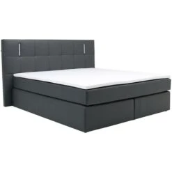 Set Boxspring Completo Testata Con LED + Reti Piedi LED + Materasso + Topper BILBAO - 160 X 200 Cm - Similpelle - Antracite 10 Set Boxspring Completo Testata Con LED + Reti Piedi LED + Materasso + Topper BILBAO - 160 X 200 Cm - Similpelle - Antracite -LettoMania Italia 60470802 4