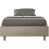 Letto Azelia Sommier 120x190 Senza Rete Tortora -LettoMania Italia 60683782 1