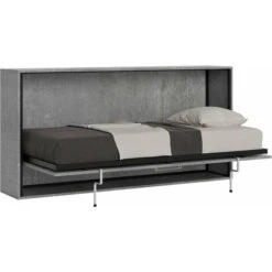 Letto A Scomparsa Orizzontale Grigio Materasso 85x185cm Kando MCM -LettoMania Italia 60747733 3