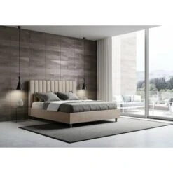 Letto Agueda 160x200 Senza Rete Tortora -LettoMania Italia 60772208 4