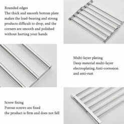 LITZEE Stendibiancheria A Parete, Stendibiancheria, Stendibiancheria Espandibile A Parete, Pieghevole Salvaspazio In Acciaio Inossidabile Può Essere Posizionato In Soggiorno, Bagno O Balcone,50cm -LettoMania Italia 61124921 4